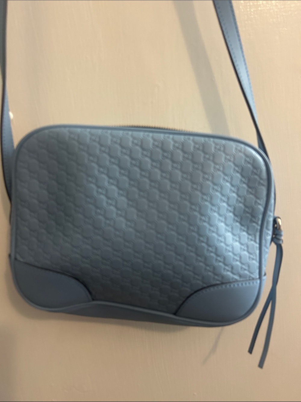 Gucci Light Blue Quilted Crossbody Shoulder Bag - Picture 3 of 9
